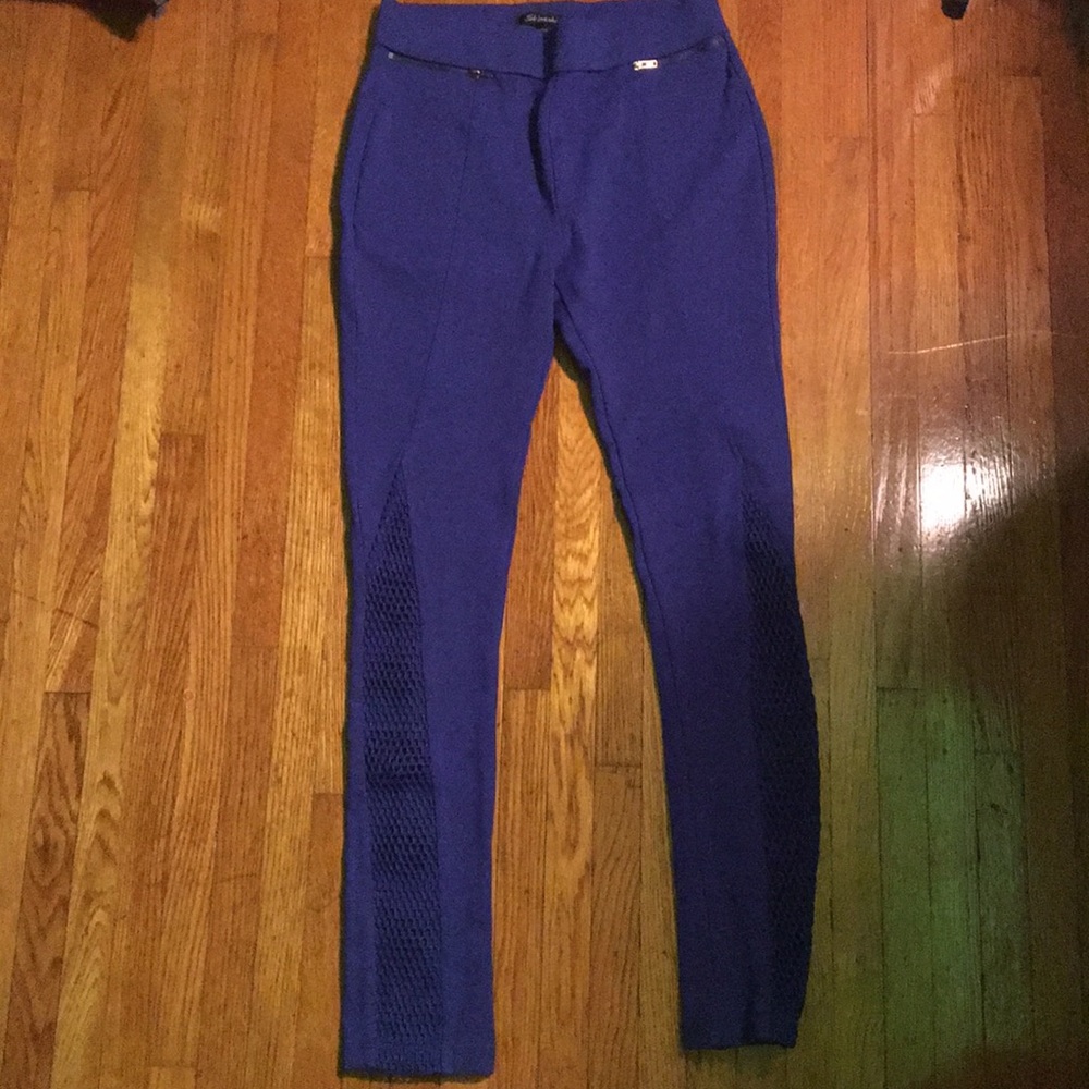 Blue stretch pants